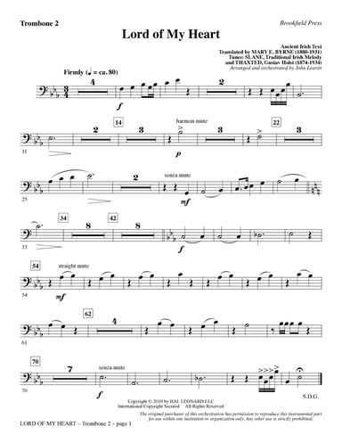 Lord of My Heart - Trombone 2