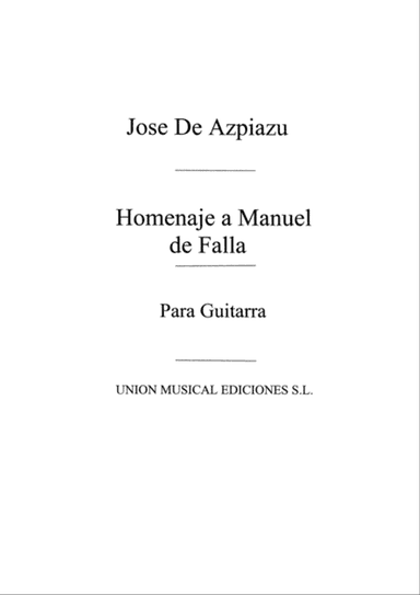 Homenaje A Manuel De Falla For