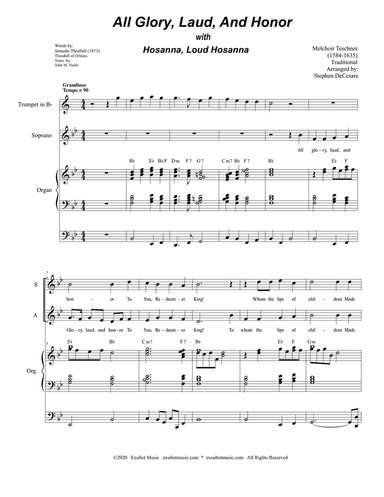 All Glory, Laud, And Honor (with "Hosanna, Loud Hosanna") (for SAB)