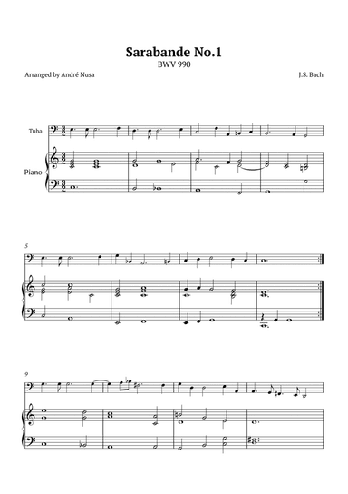 Sarabande No.1 BWV 990