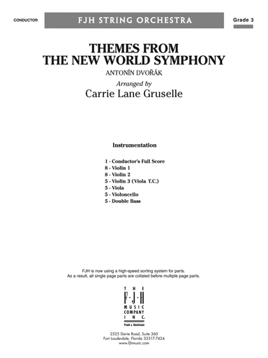 Themes from the New World Symphony: Score