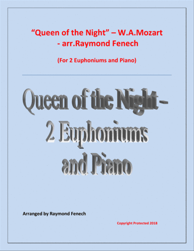 Queen of the Night - From the Magic Flute - 2 Euphoniums/ Trombones and Piano