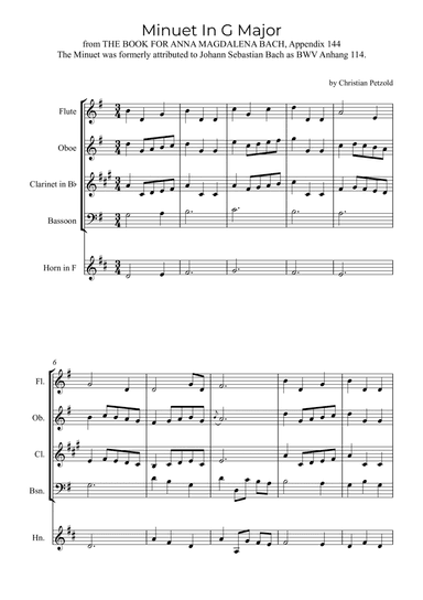 Minuet In G Major