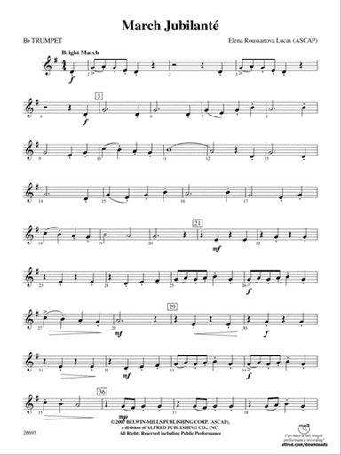 March Jubilante: 1st B-flat Trumpet