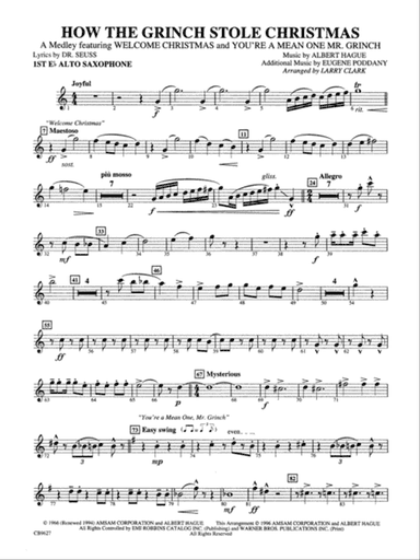 How the Grinch Stole Christmas: E-flat Alto Saxophone