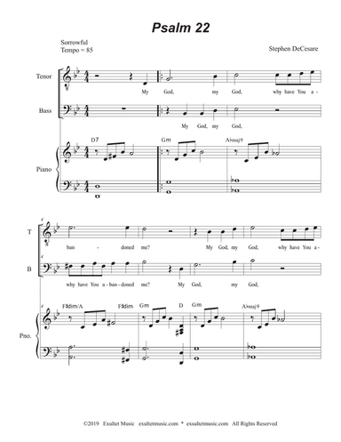 Psalm 22 (My God, My God) (for 2-part choir - (TB)