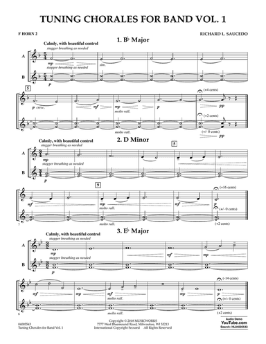 Tuning Chorales for Band - F Horn 2
