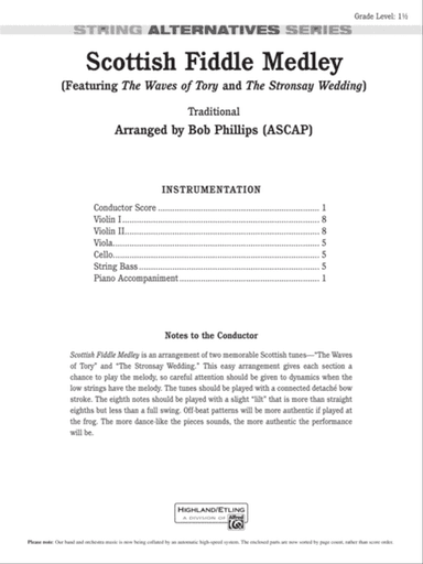 Scottish Fiddle Medley: Score