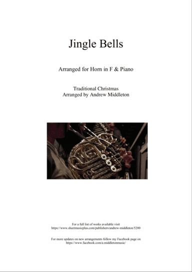 Jingle Bells arranged for Horn in F & Piano