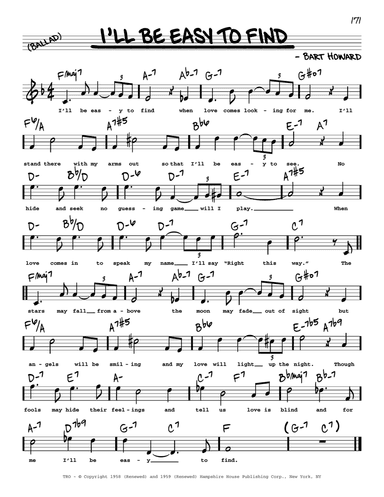 I'll Be Easy To Find (High Voice)