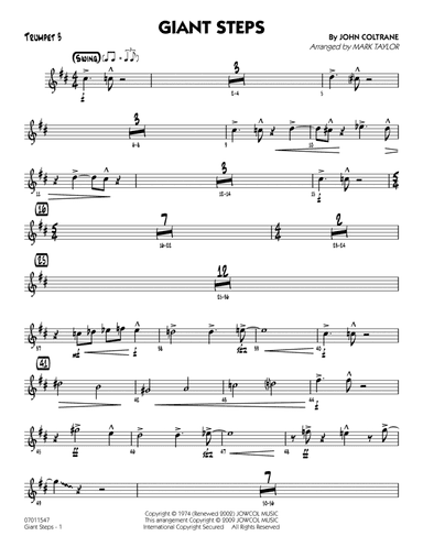 Giant Steps (arr. Mark Taylor) - Trumpet 3