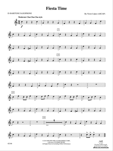 Fiesta Time: E-flat Baritone Saxophone