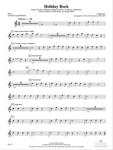 Holiday Rock: Part 3 - Tenor Saxophone