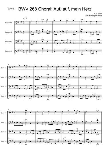 Auf, auf, main Herz BWV 268 Choral