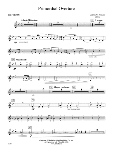Primordial Overture: 2nd F Horn