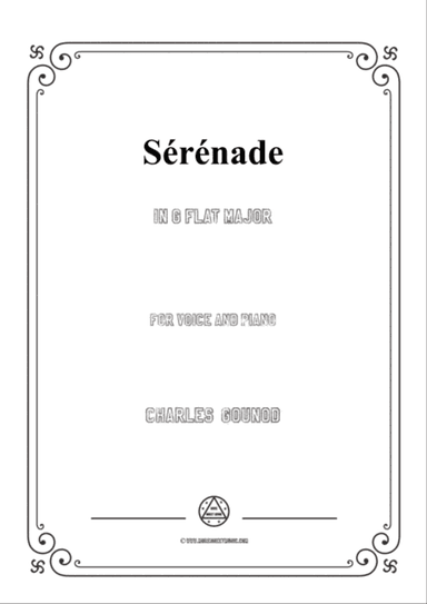 Gounod-Sérénade in G flat Major,for Voice and Piano