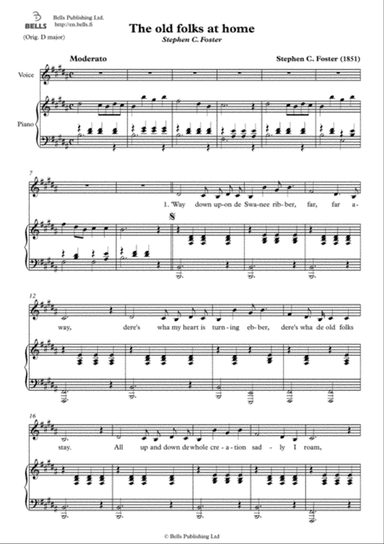 The old folks at home (1) (B Major)