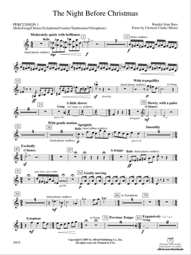 The Night Before Christmas: 1st Percussion