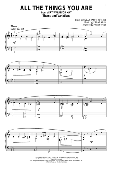 All The Things You Are (arr. Phillip Keveren)