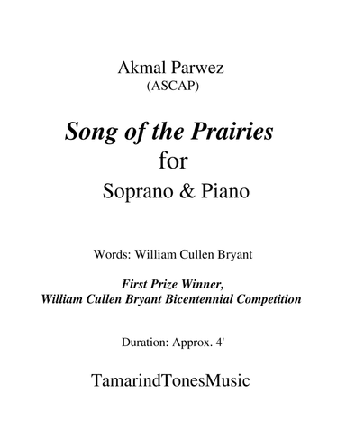 Song of the Prairies for soprano & Piano