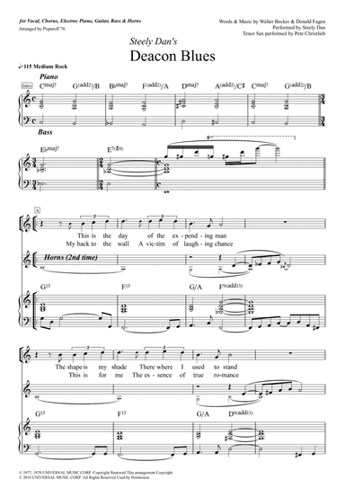 Deacon Blues - Score Only