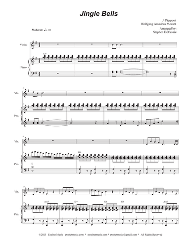Jingle Bells (Violin solo and Piano)