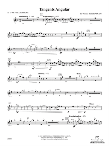 Tangents Angulár: E-flat Alto Saxophone