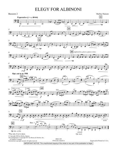 Elegy For Albinoni - Bassoon 2