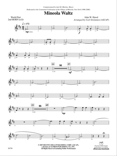 Mineola Waltz: (wp) 2nd Horn in E-flat
