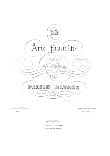 12 Opera Arias for Harp (easy)