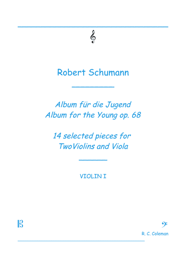 Robert Schumann Albun for the Young op. 68 35 selected pieces for string trio