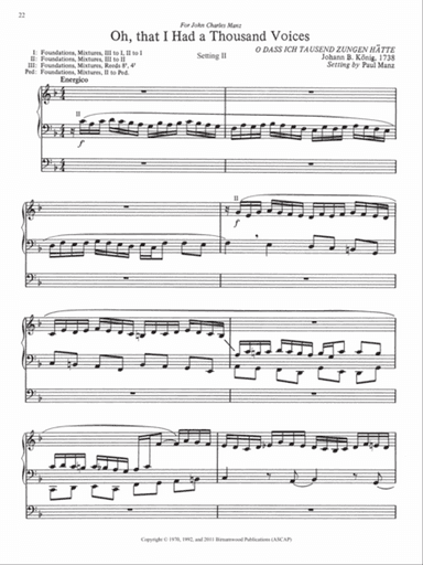 Oh, that I Had a Thousand Voices (Setting II) (Downloadable)