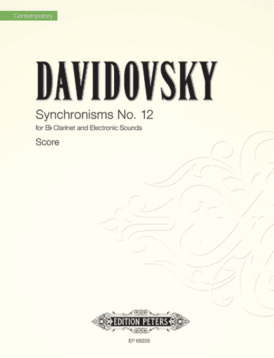 Synchronisms No. 12 for Bb Clarinet and Electronic Sounds