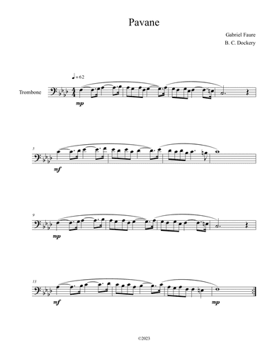Pavane (Trombone Solo)