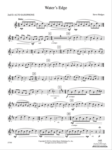Water's Edge: 2nd E-flat Alto Saxophone