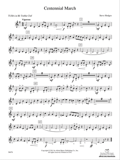 Centennial March: (wp) B-flat Tuba T.C.