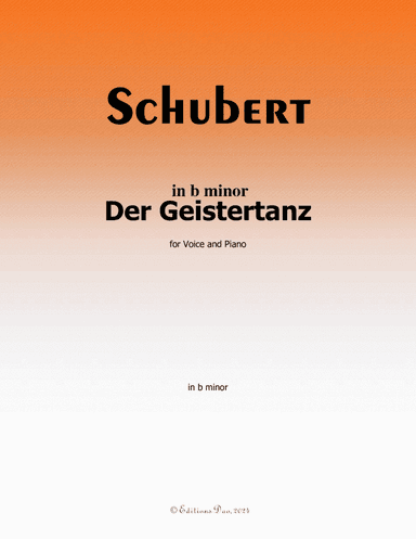 Der Geistertanz, by Schubert, in b minor