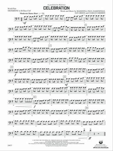 Celebration: (wp) 1st B-flat Trombone B.C.