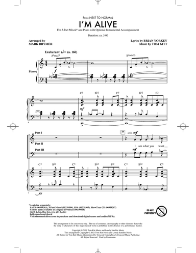 I'm Alive (from Next To Normal) (arr. Mark Brymer)