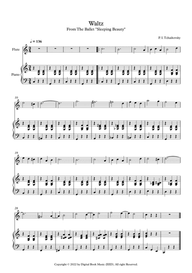 Waltz (Sleeping Beauty) - Peter Ilyich Tchaikovsky (Flute + Piano)