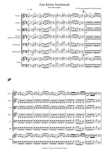 Eine Kleine Nachtmusik (1st movement) for String Orchestra