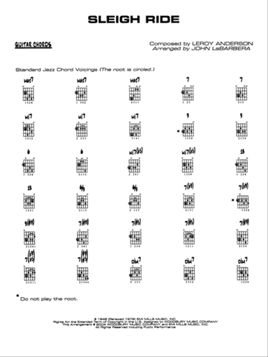 Sleigh Ride: Guitar Chords