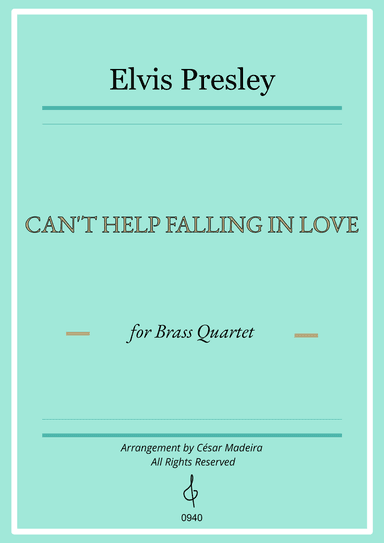 Can't Help Falling In Love - Score Only