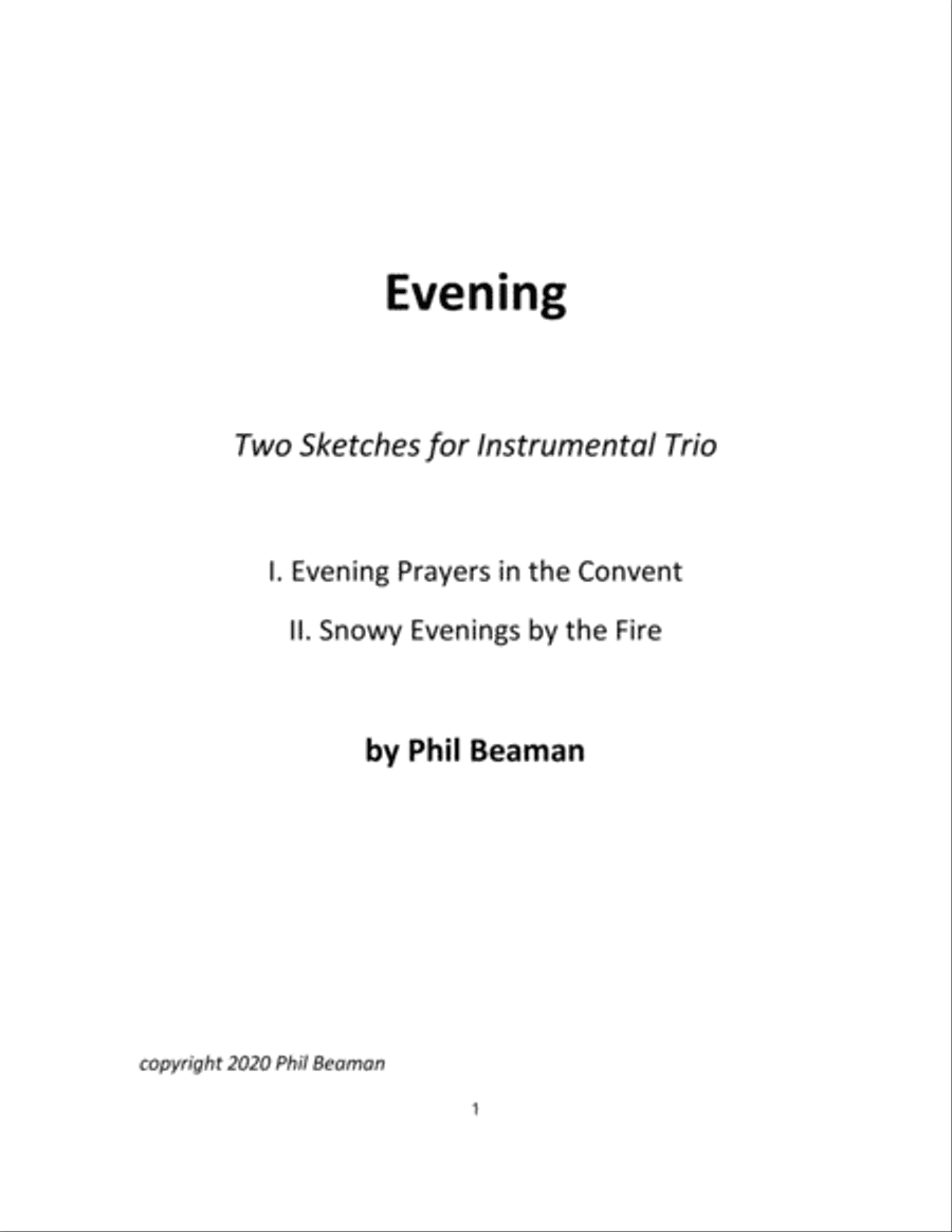 Evening-2 Sketches for Flute Trio