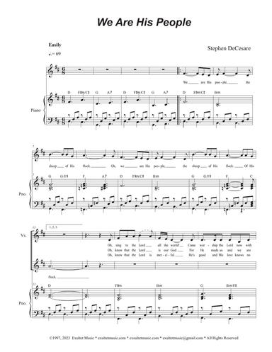 We Are His People (Unison choir)