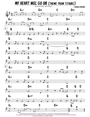 My Heart Will Go On (love Theme From 'titanic')