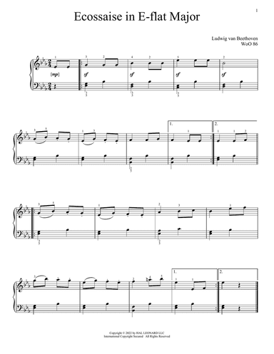 Eccossaise In E-Flat Major, WoO 86