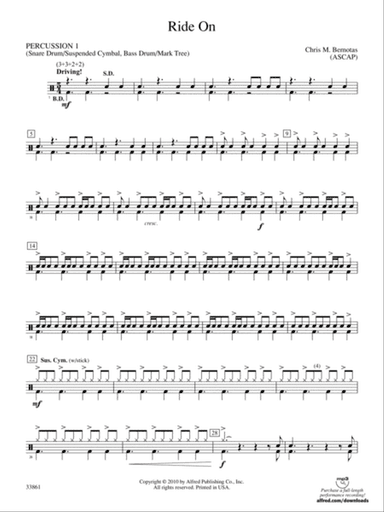Ride On: 1st Percussion