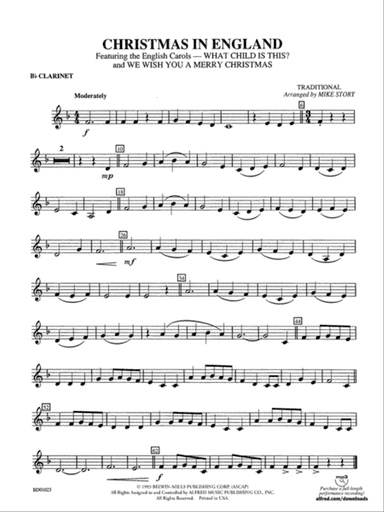 Christmas in England: 1st B-flat Clarinet