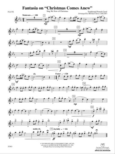 Fantasia on "Christmas Comes Anew": Flute